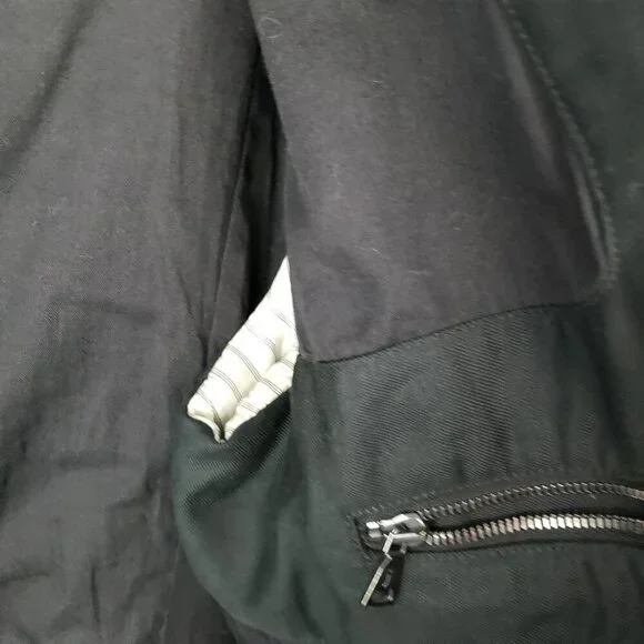 John Varvatos Collection Asymmetrical Moto Jacket Black Linen Cotton Size 54/L - Picture 11 of 11